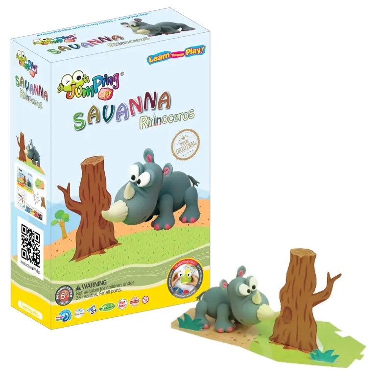 Jumping Clay - Rhino - Savanna Collection - Dry Styling Clay Kit - Image 1