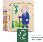 Small Foot - Puzzle por camadas - de bebé a avó em madeira para crianças - Image 2