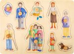 Small Foot - Wooden "Family and Friends" theme puzzle with handles