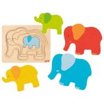 Goki - Puzzle por camadas - Elefante