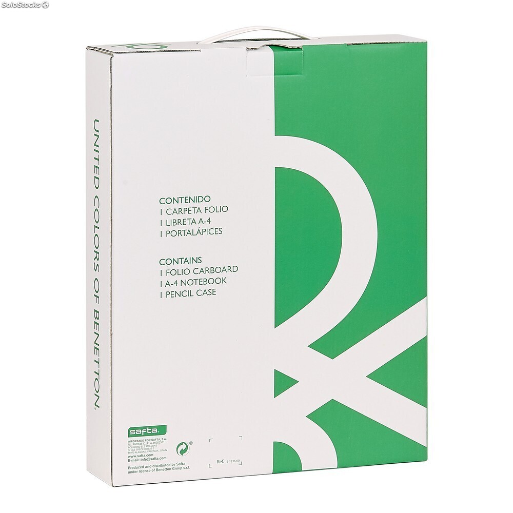 Benetton - Conjunto 3 peças - Pasta de argolas, caderno e estojo "World" - Image 3