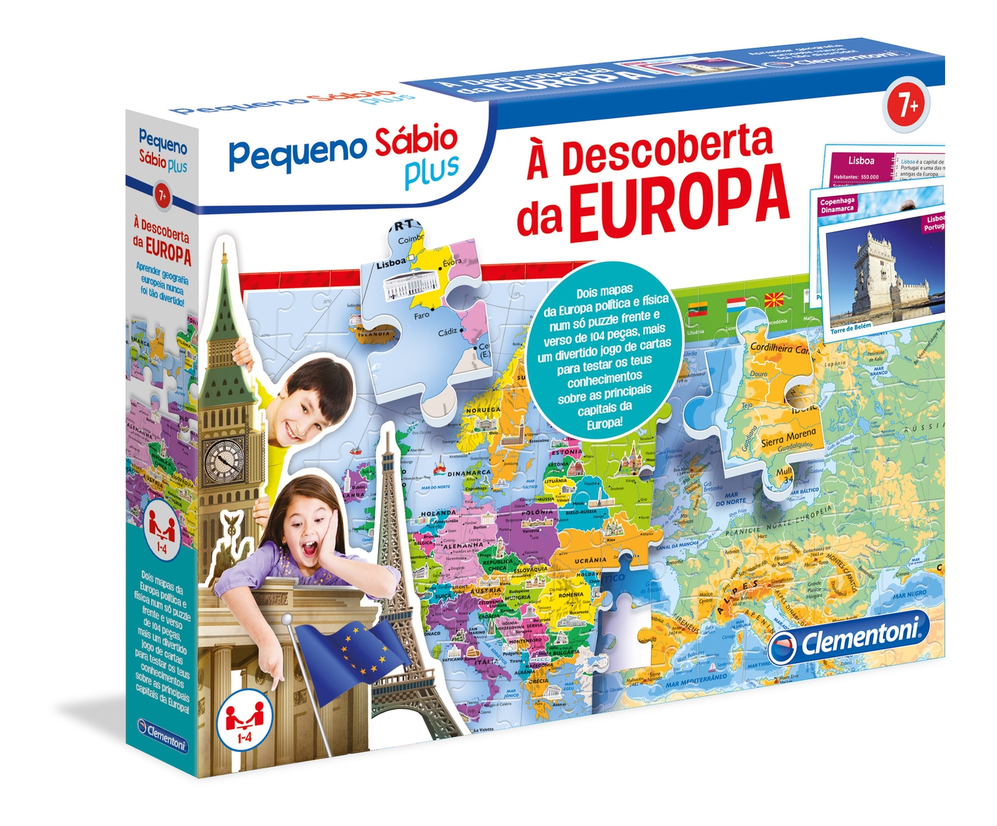 Clementoni - À Descoberta da Europa - 2puzzles + jogo - Image 1