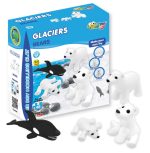 Jumping Clay - Ursos com Puzzle - Glaciers Collection - Kit de argila para modelar ar seco