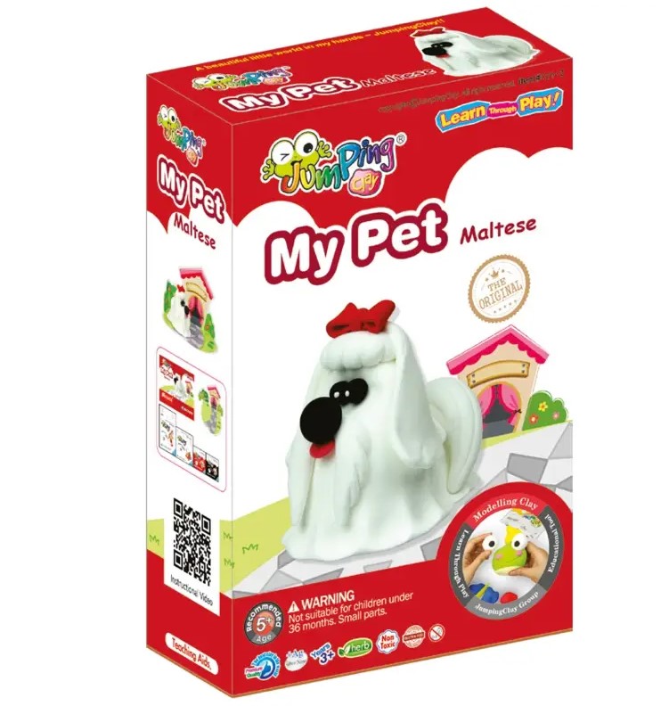 Jumping Clay - Maltês - My Pet Collection - Kit de argila para modelar ar seco - Image 2
