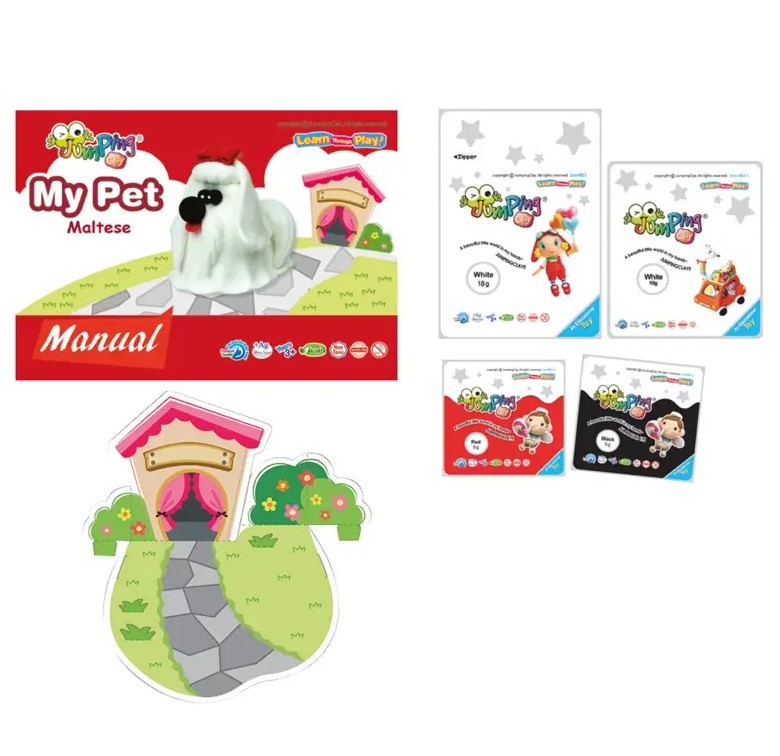 Jumping Clay - Maltês - My Pet Collection - Kit de argila para modelar ar seco - Image 3