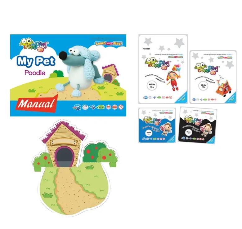 Jumping Clay - Poodle - My Pet Collection - Kit de argila para modelar ar seco - Image 4