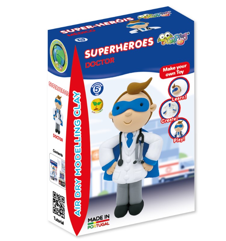 Jumping Clay - Médico - Superheroes Collection - Kit de argila para modelar ar seco - Image 2