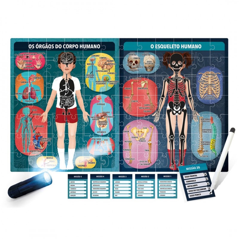 HEADU - o Corpo Humano ao Raio-X - puzzle + lanterna - Image 3