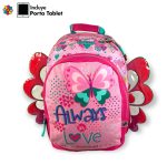 Mochila escolar com asas para meninas com suporte para tablet - Always In Love