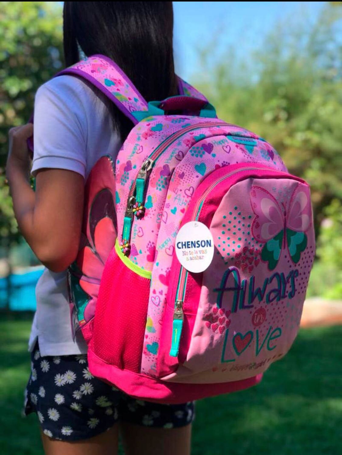 Mochila escolar com asas para meninas com suporte para tablet - Always In Love - Image 2