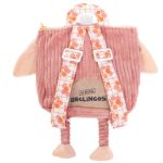Les Délingos - Mochila de veludo creche / jardim de infância - Pomelos a avestruz - Image 3