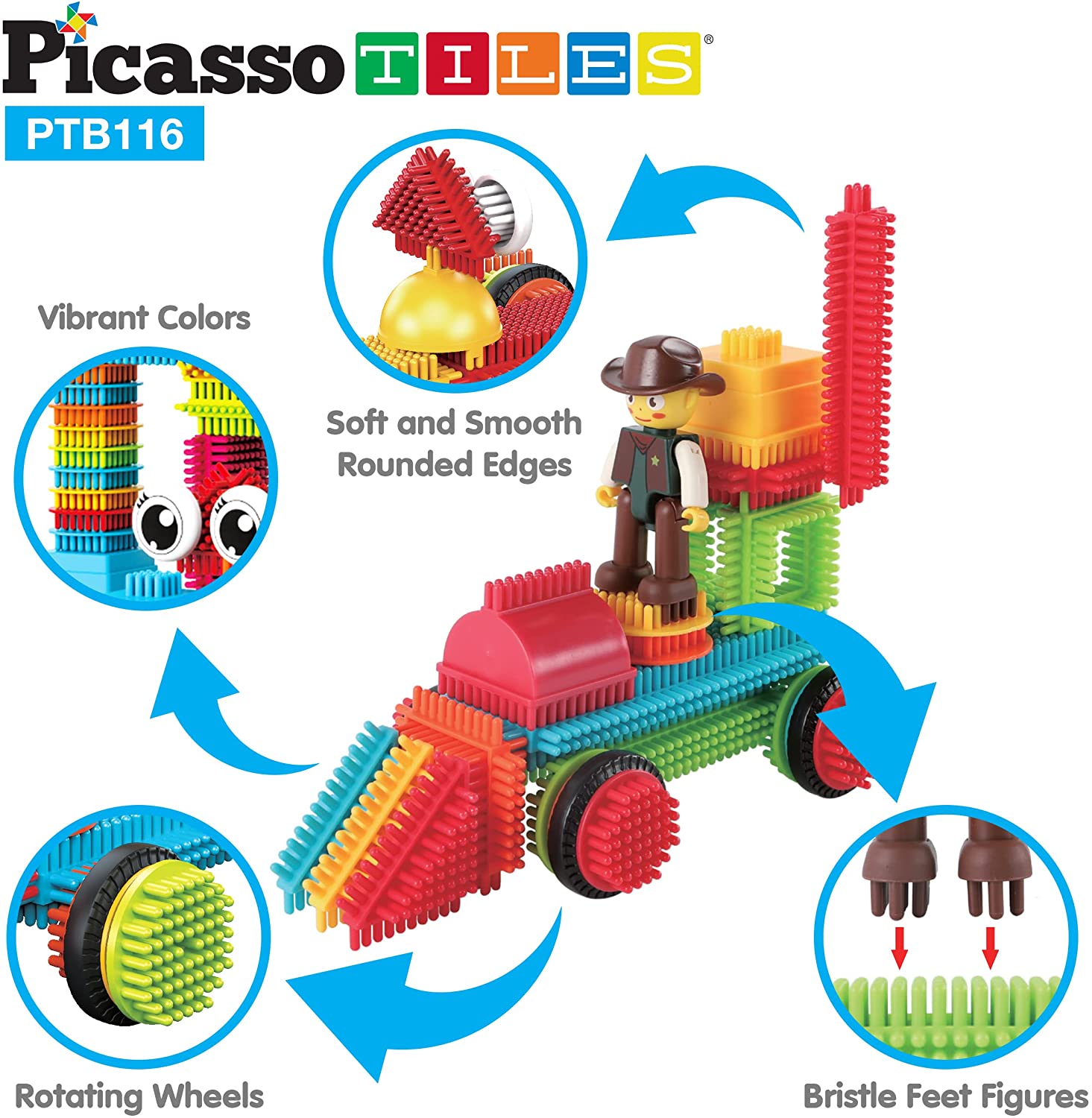 Picasso Tiles - Blocos de Cerdas - 116 peças - Image 4