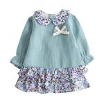 Newness - Vestido com gola e folhos para bebé