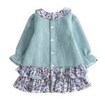Newness - Vestido com gola e folhos para bebé - Image 3