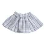 Newness - Blue plaid flannel skirt with baby bow