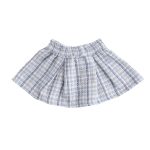Newness - Blue Plaid Flannel Skirt with Bow for Baby - Image 3