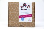 Wissner - Red and blue snap-in cubes - 30 pieces - with instructions in Portuguese - Image 5