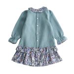Newness - Vestido com gola e folhos para menina - Image 3