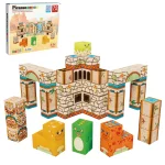 Picasso Tiles - Conjunto de cubos magnéticos + puzzles - Tema Dinossauro