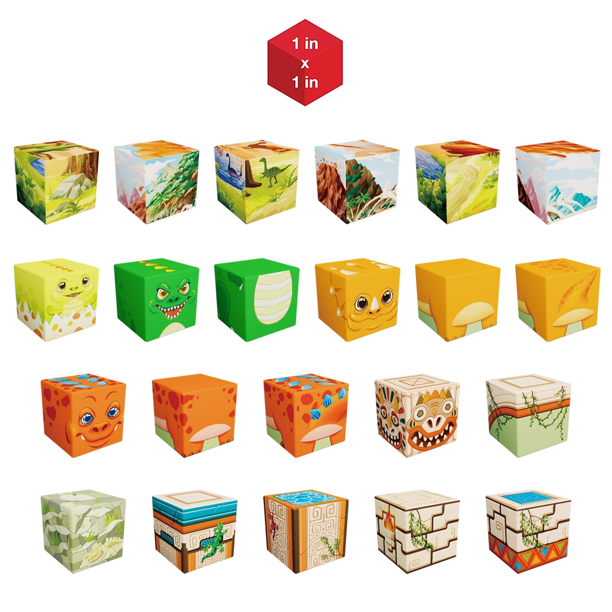 Picasso Tiles - Conjunto de cubos magnéticos + puzzles - Tema Dinossauro - Image 7