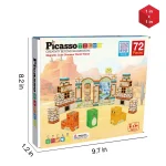 Picasso Tiles - Conjunto de cubos magnéticos + puzzles - Tema Dinossauro - Image 8
