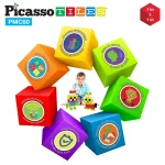 Picasso Tiles - Conjunto Cubos Magnéticos Sensoriais - 60 peças - Image 5