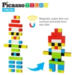 Picasso Tiles - Conjunto Cubos Magnéticos Sensoriais - 60 peças - Image 10