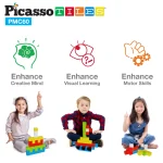 Picasso Tiles - Conjunto Cubos Magnéticos Sensoriais - 60 peças - Image 8