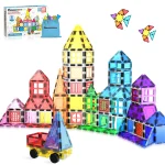 Picasso Tiles - Conjunto Magnético com portas e janelas - 61 peças