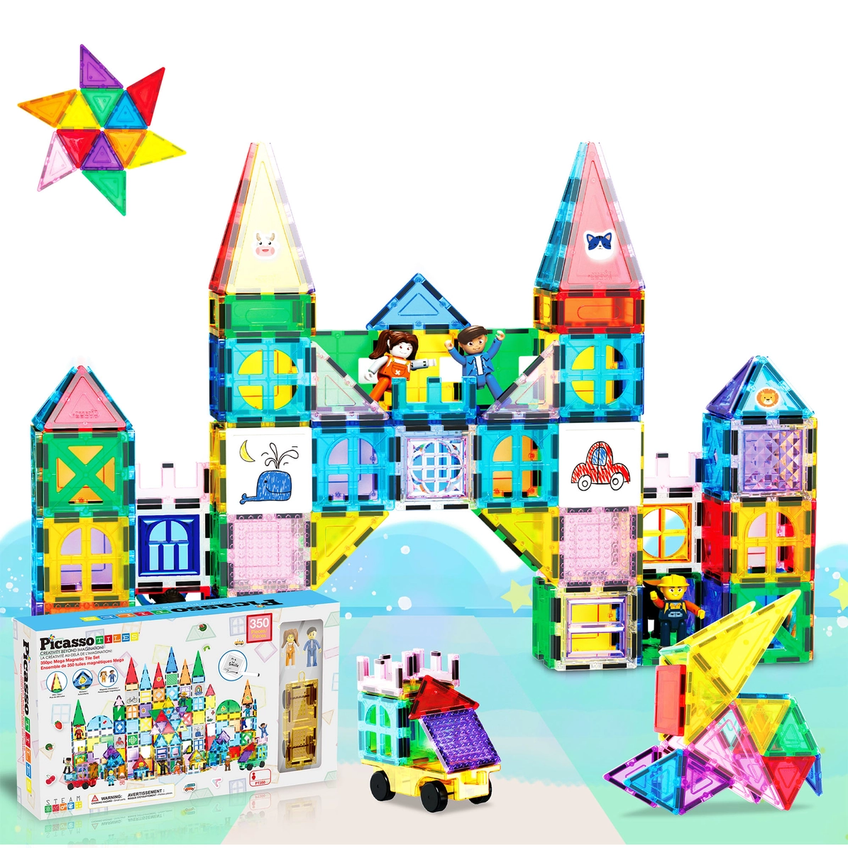 Picasso Tiles - Master Conjunto magnético - 350 peças - Image 1