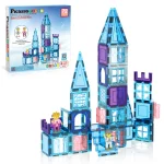 Picasso Tiles - Conjunto magnético - Castelo de gelo com personagens