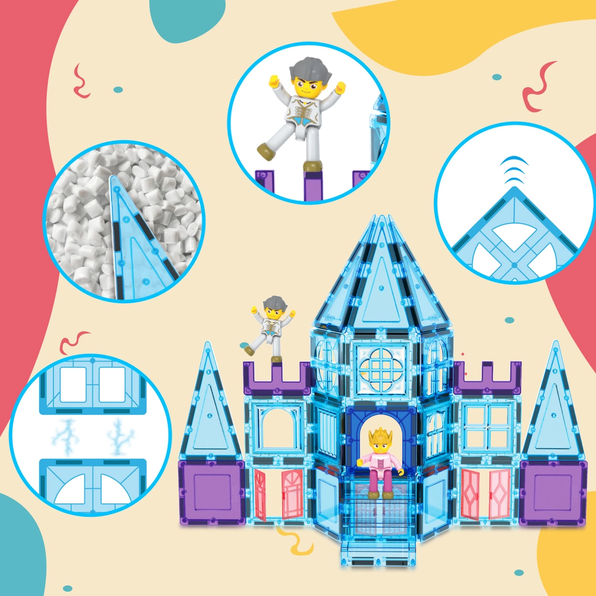 Picasso Tiles - Conjunto magnético - Castelo de gelo com personagens - Image 4