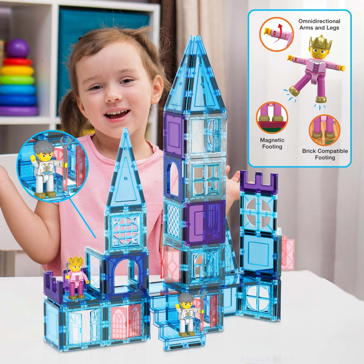 Picasso Tiles - Conjunto magnético - Castelo de gelo com personagens - Image 7