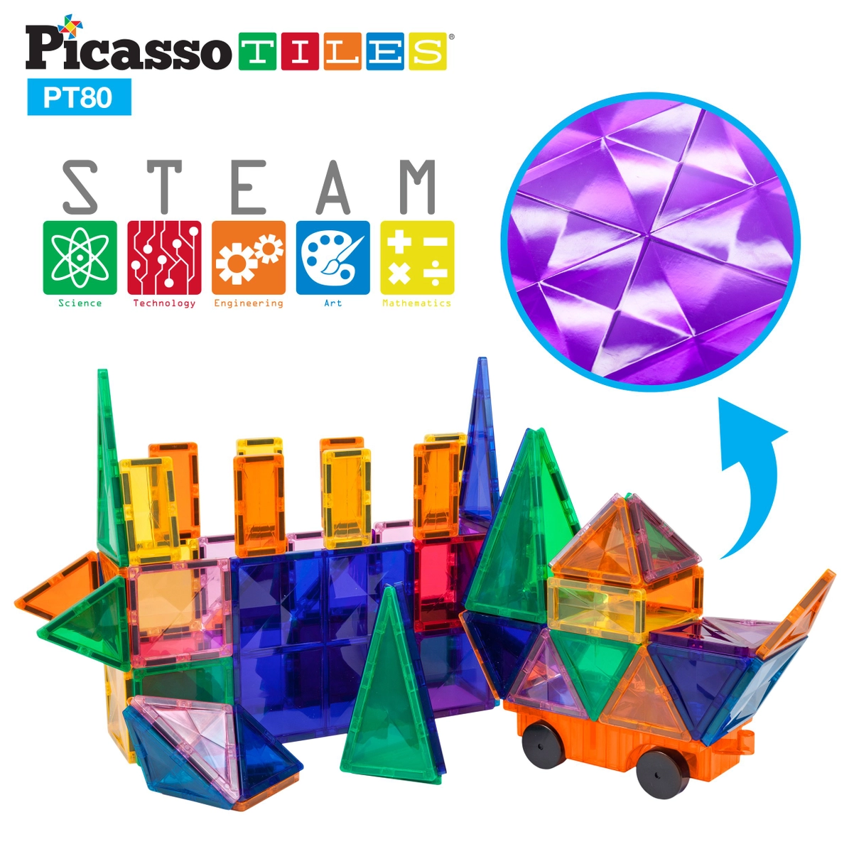 Picasso Tiles - Conjunto Magnético Master - 80 peças - Image 7