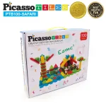 Picasso Tiles - Conjunto de blocos de cerdas -tema Safari - 110 peças - Image 5