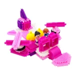 Picasso Tiles - Conjunto de blocos de cerdas - castelo cor de rosa - 106 peças - Image 4