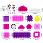Picasso Tiles - Conjunto de blocos de cerdas - castelo cor de rosa - 106 peças - Image 2