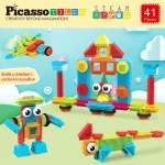 Picasso Tiles - Conjunto de blocos de cerdas - 41 peças - Image 4