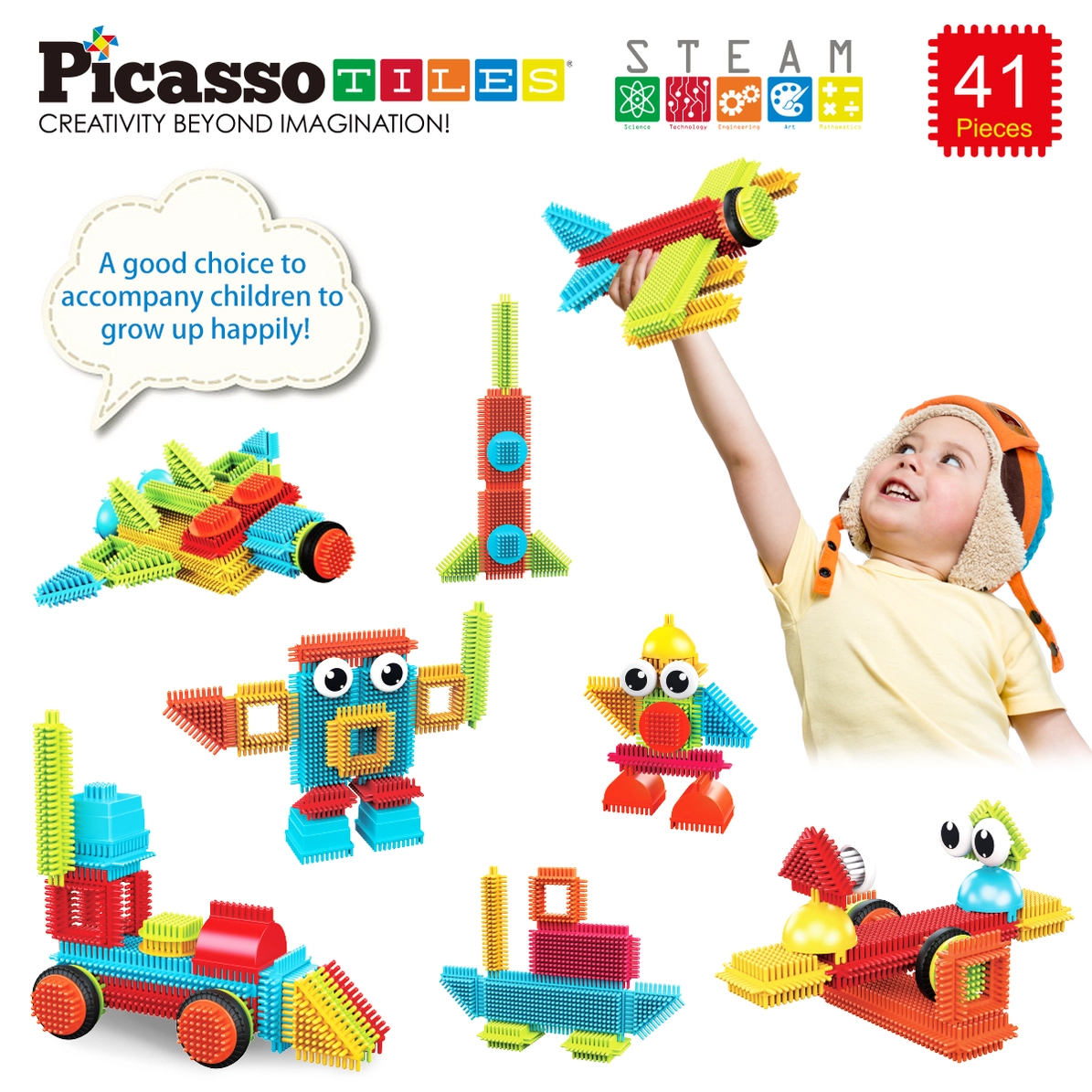 Picasso Tiles - Conjunto de blocos de cerdas - 41 peças - Image 2
