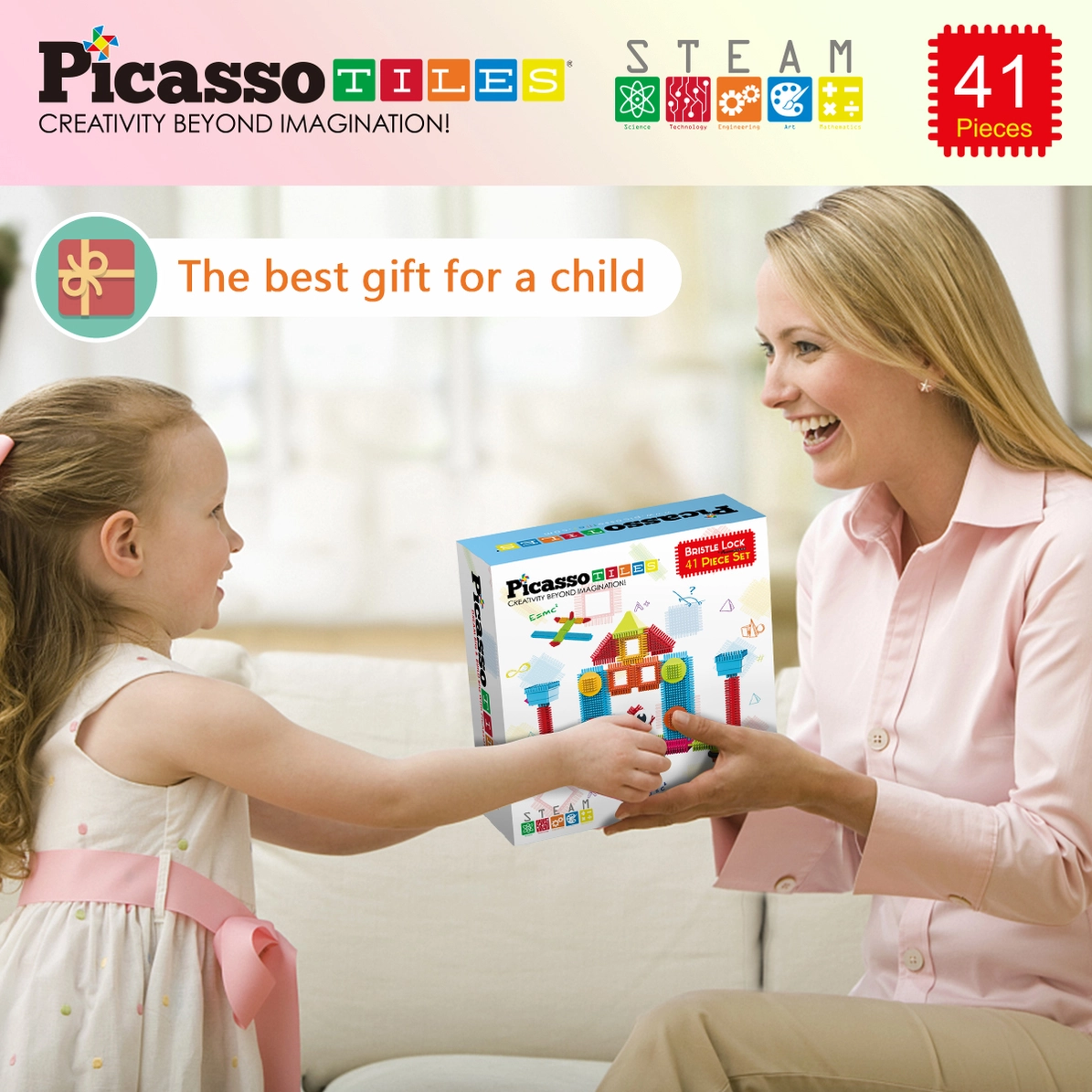 Picasso Tiles - Conjunto de blocos de cerdas - 41 peças - Image 8