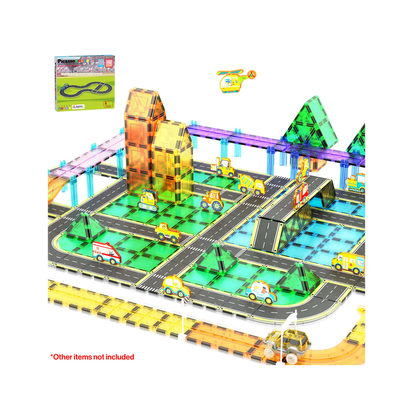 Picasso Tiles - Magnetic track for cars - Image 3