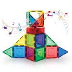 Picasso Tiles - Conjunto Magnético com caixa de música - 20 peças
