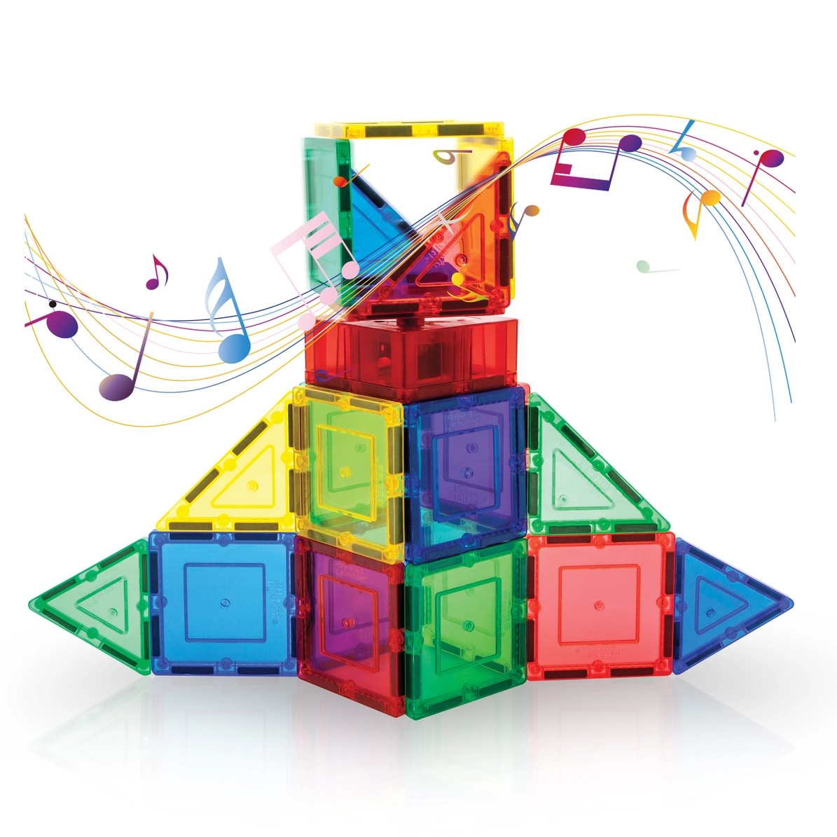 Picasso Tiles - Conjunto Magnético com caixa de música - 20 peças - Image 1