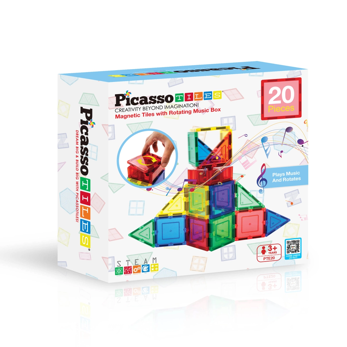 Picasso Tiles - Conjunto Magnético com caixa de música - 20 peças - Image 2