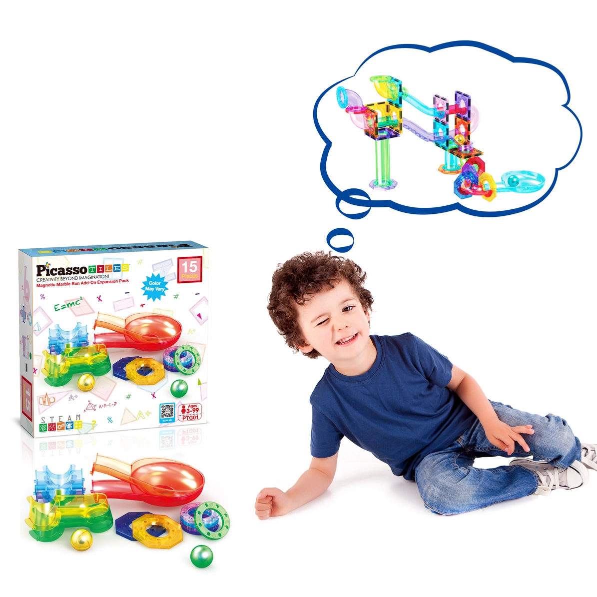 Picasso Tiles -Kit Expansão para pista de berlindes - 15 peças - Image 3