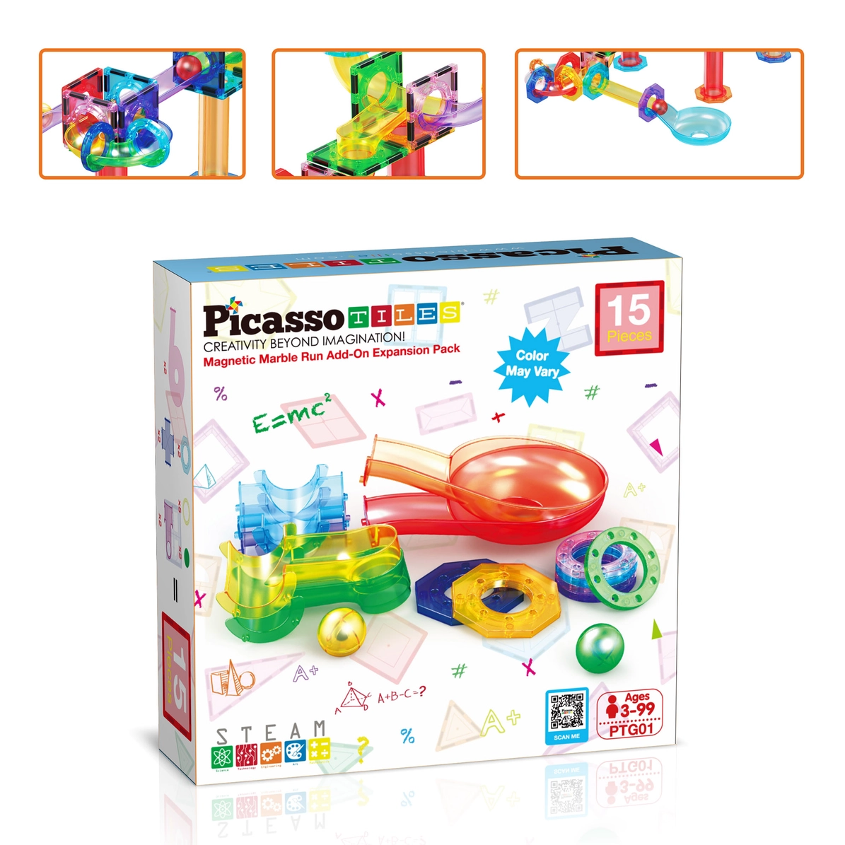Picasso Tiles -Kit Expansão para pista de berlindes - 15 peças - Image 2