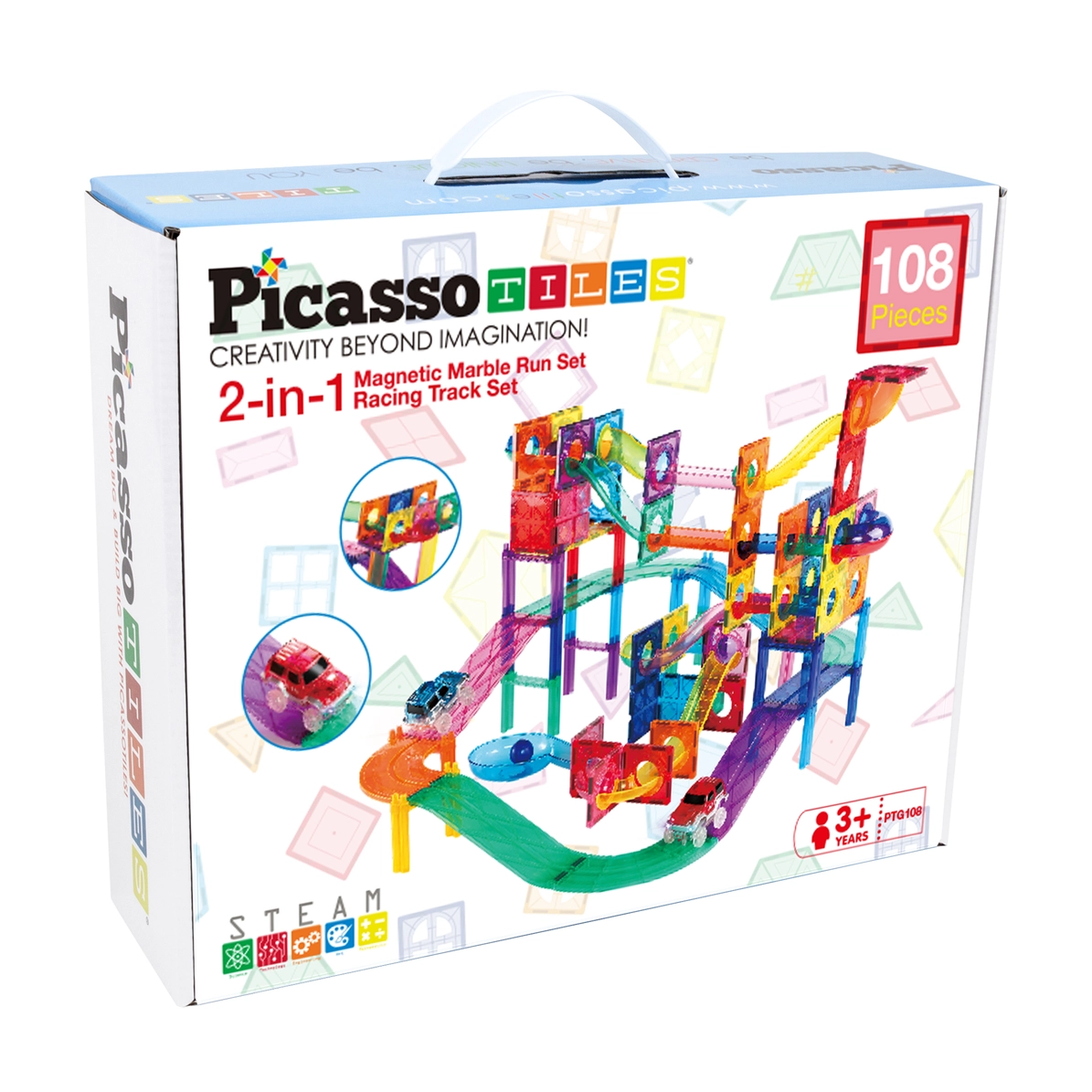 Picasso Tiles - Conjunto Pista de Corrida e de Berlinde - 108 peças - Image 8