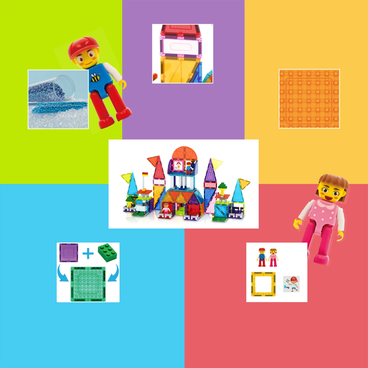 Picasso Tiles - Combo Blocos e Magnéticos - 333 peças - Image 4