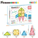 Picasso Tiles - MiniDiamond magnetic set - Travel - 13 pieces - Image 4