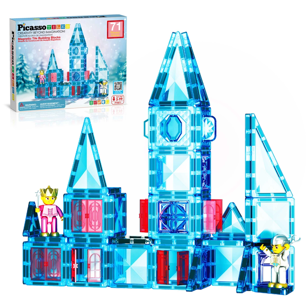Picasso Tiles - Conjunto Magnético MiniDiamond viagem- tema gelo - 71 peças - Image 1